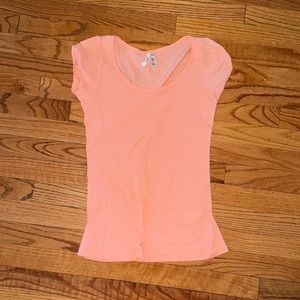 Coral cap sleeve tee